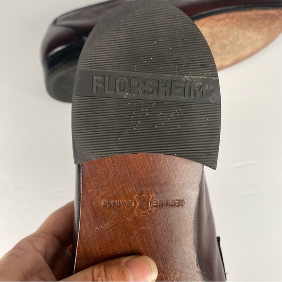 Florsheim Black Cherry Leather Men's Size 9 D Como Loafer Vintage 17089-18 - Picture 12 of 12